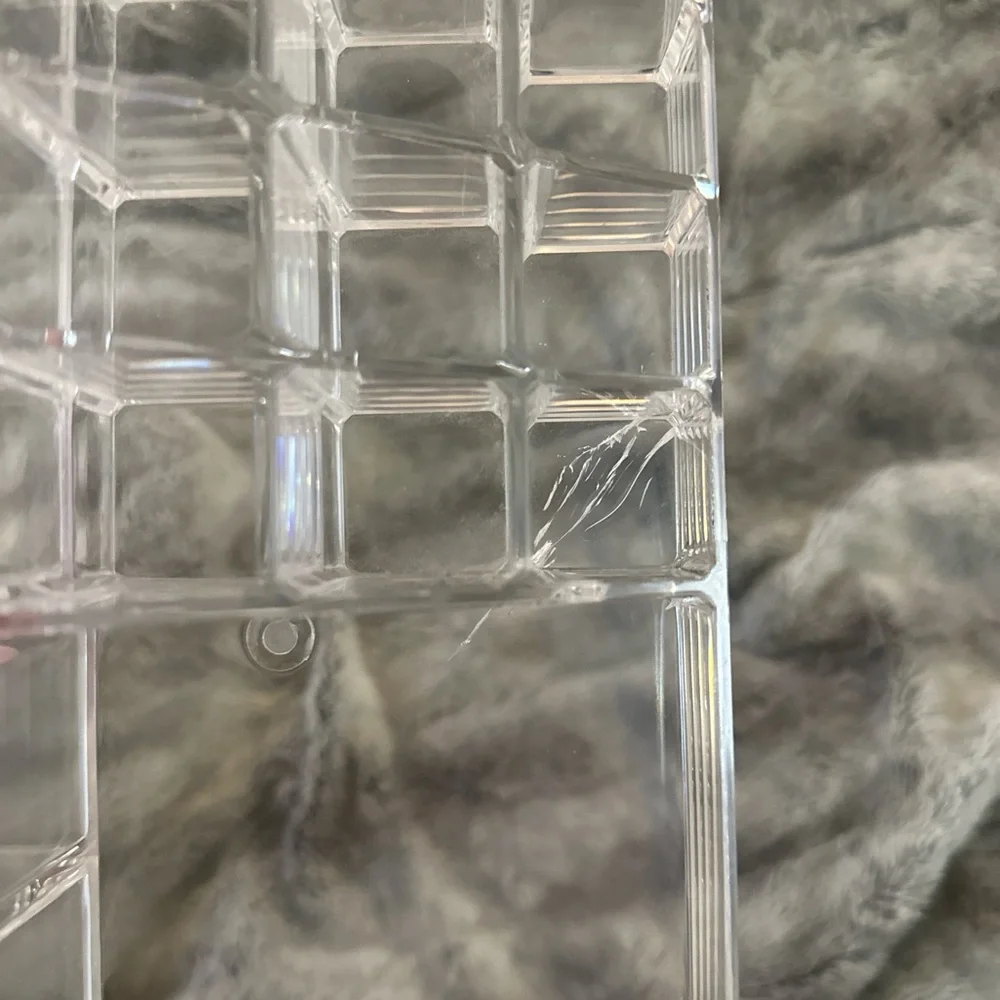 Clear acrylic makeup organizer